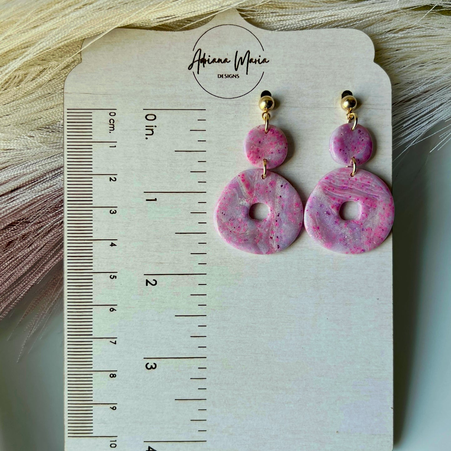 Sugar Rush Marbled Polymer Clay Earrings