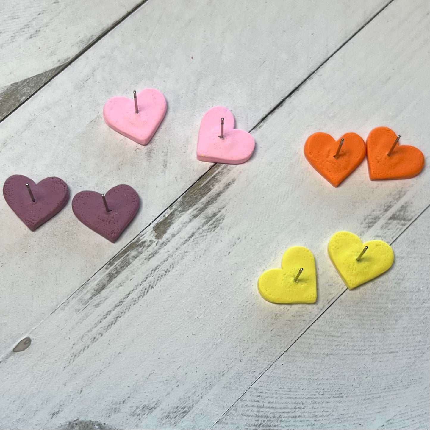 Anti-Valentine’s Day Conversation Heart Polymer Clay Stud Earrings