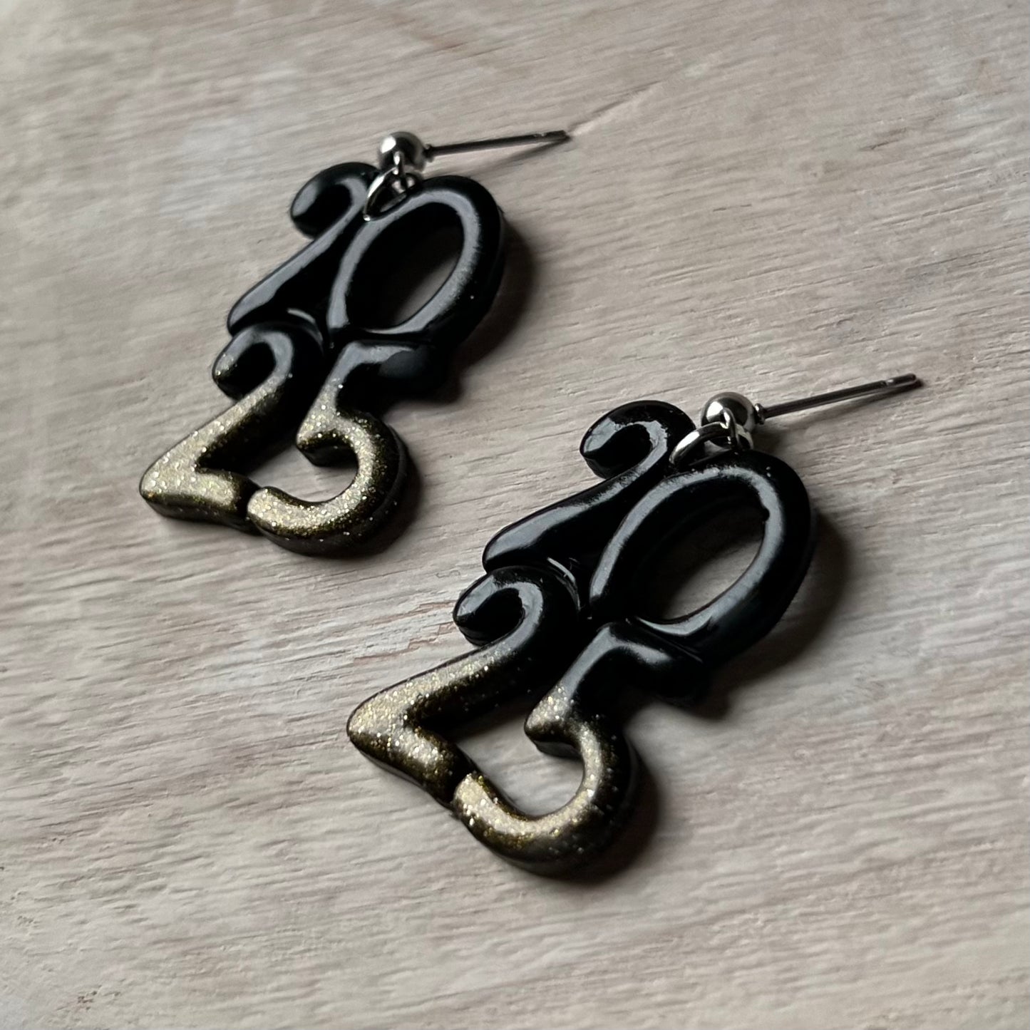 2025 New Year Polymer Clay Earrings