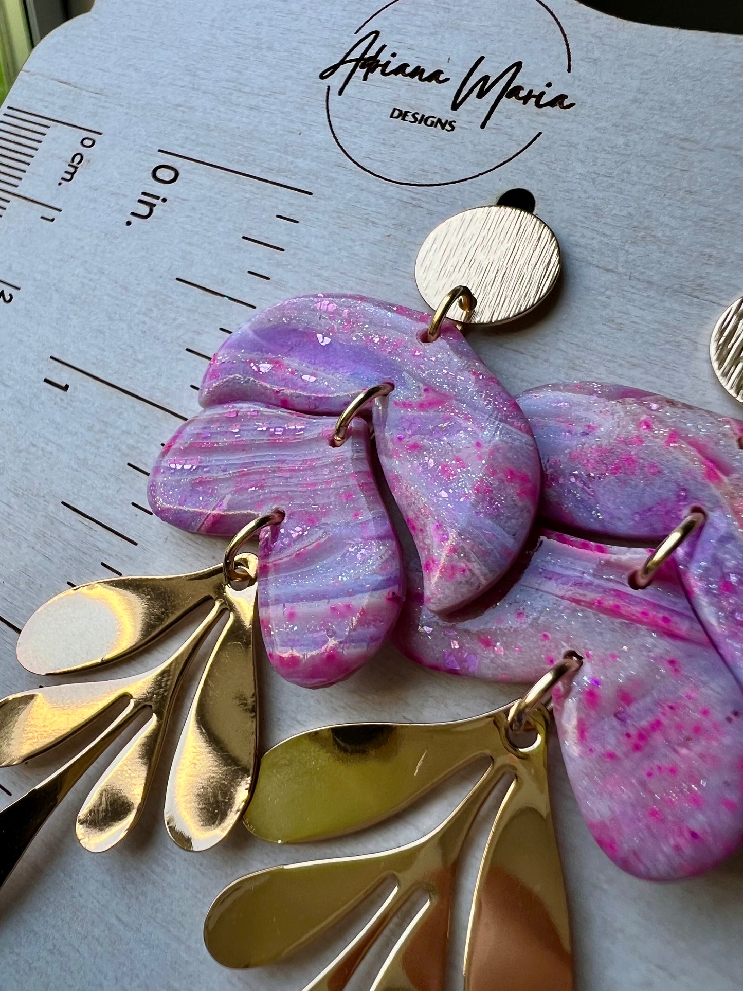 Sugar Rush Marbled Polymer Clay Earrings