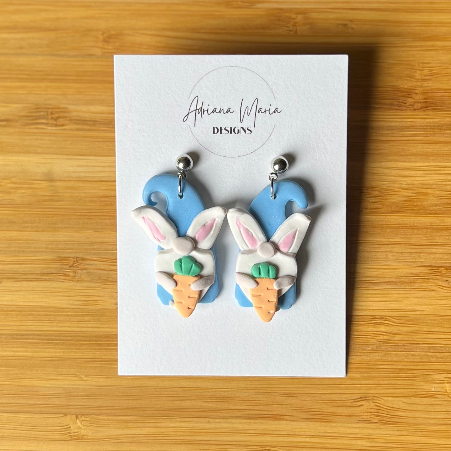 Bunny Gnome Polymer Clay Earrings